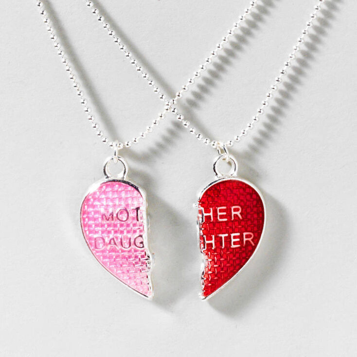 Mother Daughter Heart Pendant Necklaces - 2 Pack | Claire's (UK)
