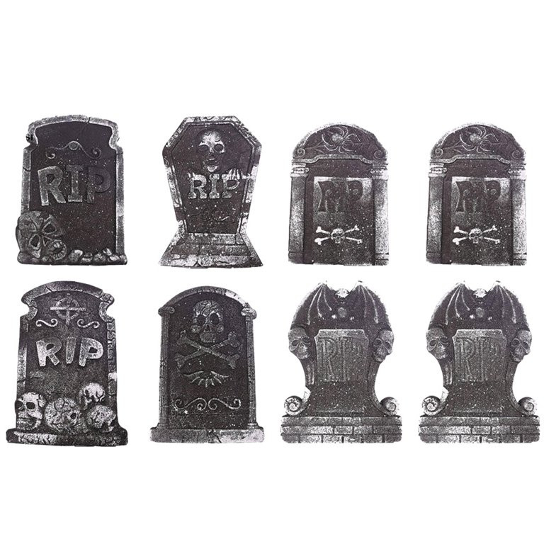 TINKSKY 8PCS RIP Tombstone Decor Horrible Halloween Decoration Figurine Set Party Bar Accessary (... | Walmart (US)