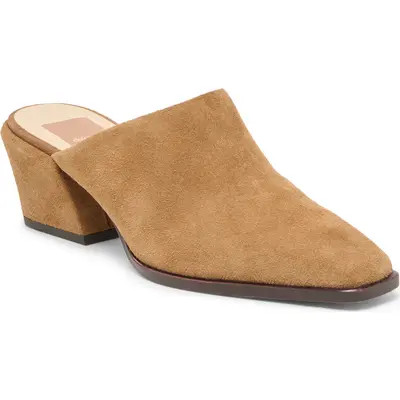 Dolce Vita Leyton Square Toe Mule in Black Leather at Nordstrom, Size 11 | Nordstrom