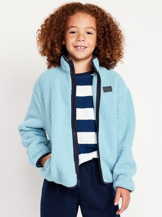 Sherpa Zip-Front Jacket for Boys | Old Navy (US)