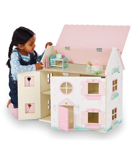Pink Doll House & Furniture Set | Zulily