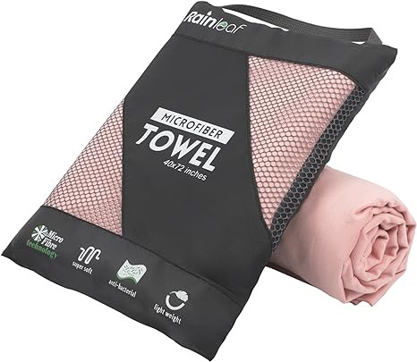 Rainleaf Microfiber Towel Perfect Travel & Gym & Camping Towel. Quick Dry - Super Absorbent - Ult... | Amazon (US)