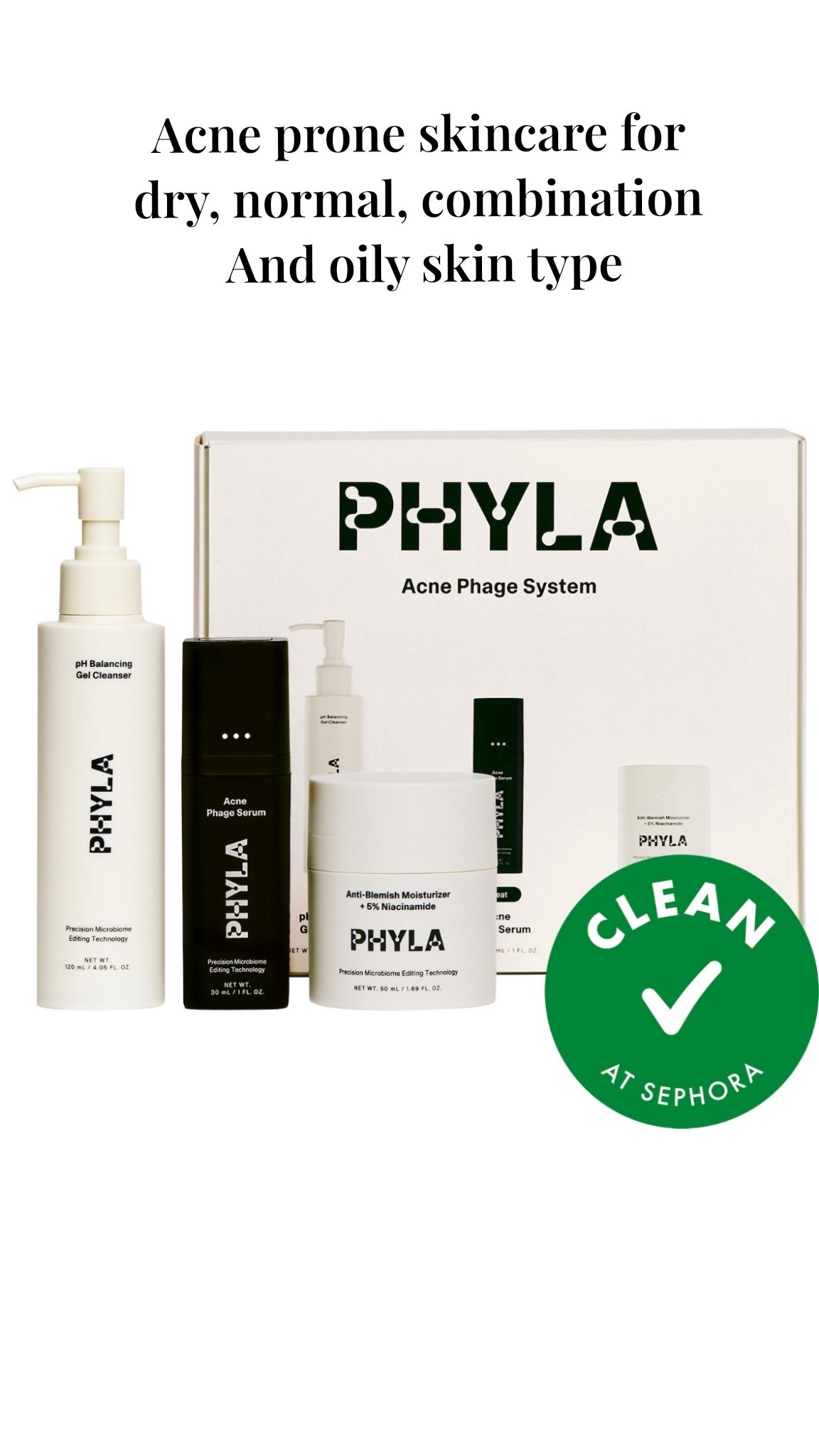 Acne prone skincare for 
dry, normal, combination 
And oily skin type

#LTKBeauty