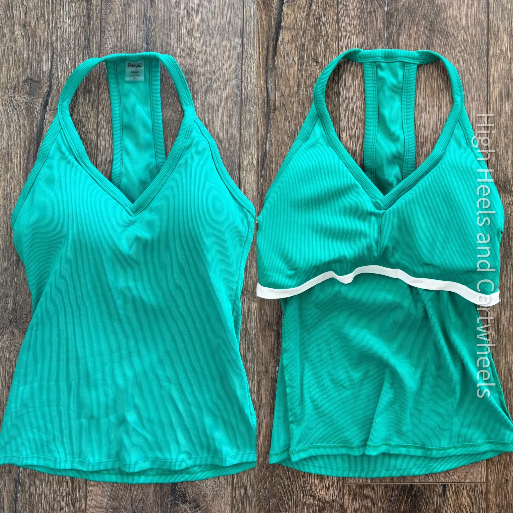 Absolutely loving all the tanks with built in bras we’re finding. Love the style of this one. Comes in many more colors also 