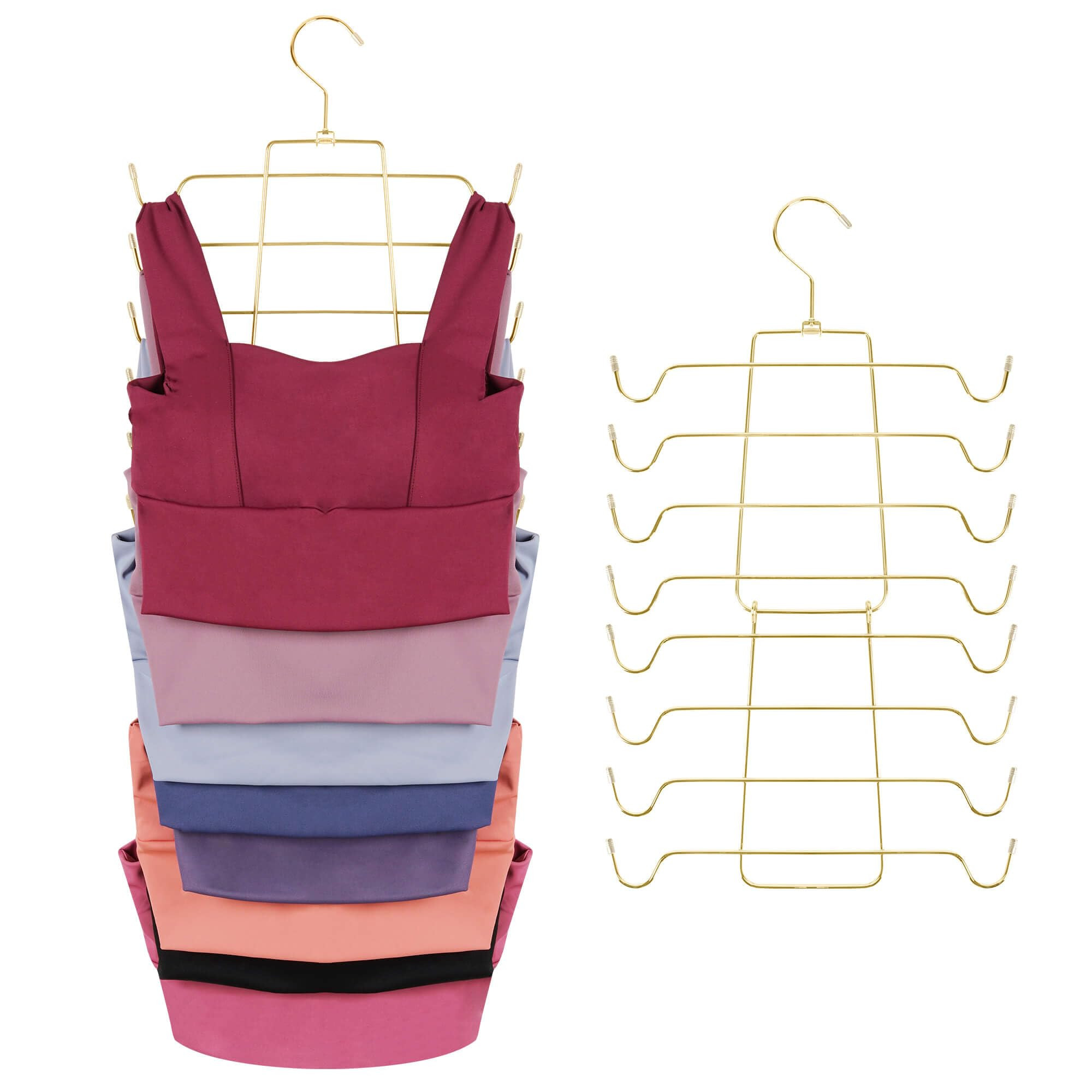 ZEDODIER 4 Pack Space Saving Bra Hangers, Non-Slip Tank Top Hanger, Closet Organizers and Storage... | Amazon (US)