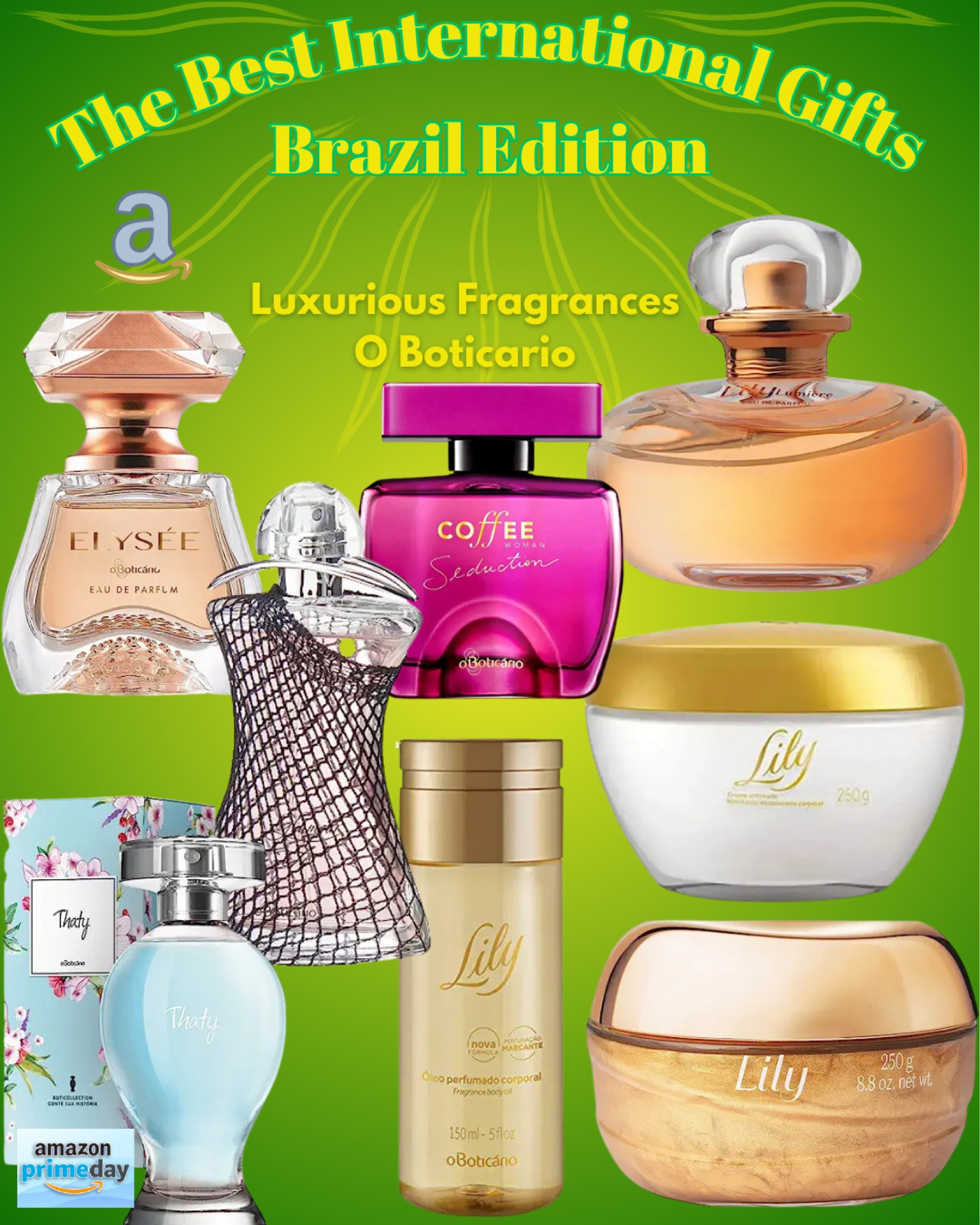 O Boticário is a High End Brazilian company that have the best long lasting fragrance!

Perfect to treat your self and even as international gift for your love ones including Brazilian.

I love the whole fragrance line, specially Lilly perfume, it’s very unique, I know you’ll love it!

Thanks for shopping with me, sharing everything with love!

From Queen to Queen 
Lorena 👑





O Boticário • LTK Brazil • International Gift • Gift Ideas • Perfume • Fragrance • International Fragrance • Amazon finds • Amazon Prime Day • Amazon Must Have • Amazon Gifts • Prime day • Amazon O Boticário • Amazon Perfume 

#LTKFind #LTKfamily #LTKxPrimeDay