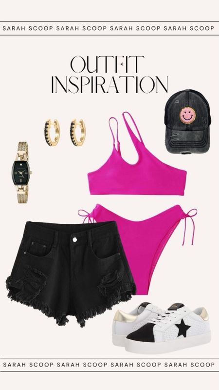 Want to stay looking trendy and comfortable?! Check out this chic, yet sporty look for your next beach trip!👙

#LTKswim #LTKFind #LTKfit