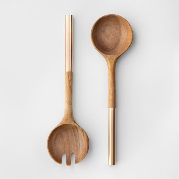 Cravings by Chrissy Teigen 2pc Acacia Wood Salad Serving Set | Target