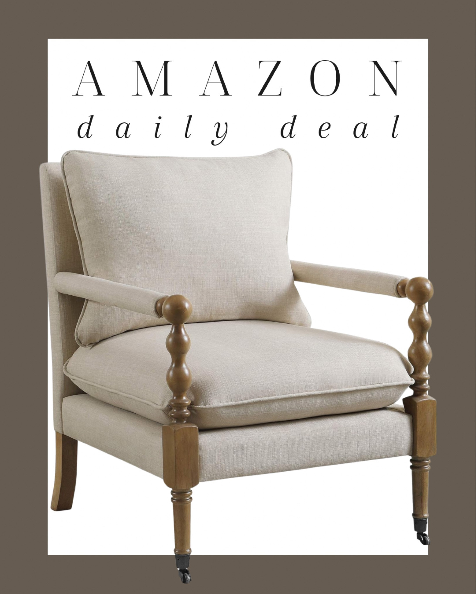 Amazon daily deal! This beautiful spindle chair is 48% off now 👏🏼

Accent chair, spindle chair, coasting chair, rolling chair, office chair, home office, living room, seating area, sale, Amazon sale, sale finds, sale alert, Modern home decor, traditional home decor, budget friendly home decor, Interior design, look for less, designer inspired, Amazon, Amazon home, Amazon must haves, Amazon finds, amazon favorites, Amazon home decor #amazon #amazonhome

#LTKhome #LTKsalealert #LTKstyletip