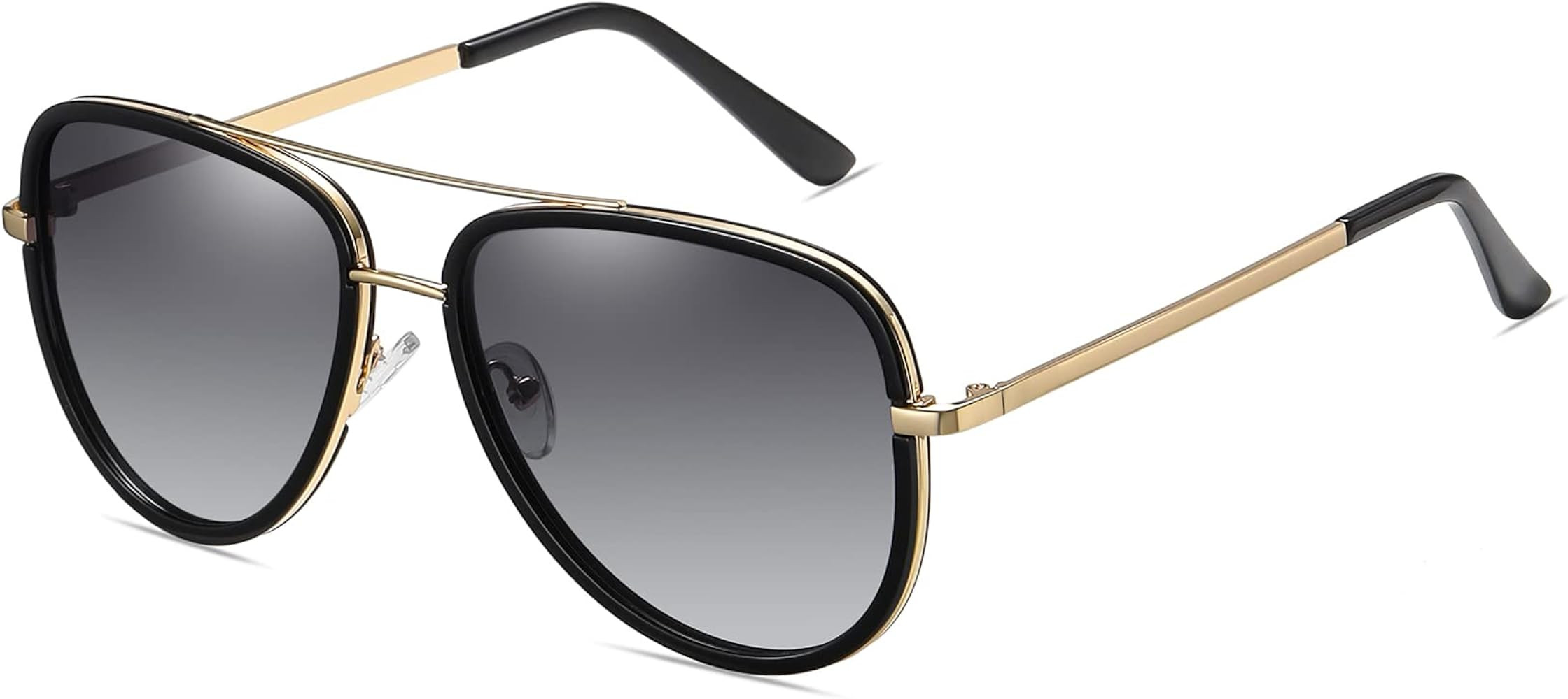 Polarized Aviator Sunglasses for Women Men Reinforced Metal Frame     Fashion Trendy pilot sun gl... | Amazon (US)