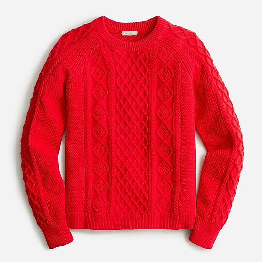 Cotton cable-knit sweater | J. Crew US