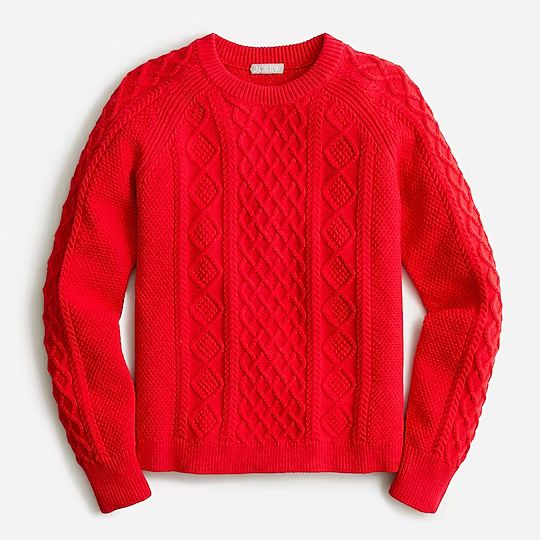 Cotton cable-knit sweater | J.Crew US