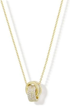 14K Gold Plated CZ Minimalist Dainty Pendant Necklace | Gold Necklace for Women | Daily Wear Gold... | Amazon (US)