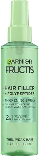 Garnier Fructis Hair Filler Fullness Repair Thickening Spray, Volumizing Spray with Polypeptides ... | Amazon (US)