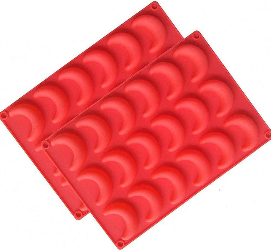 18 Cavity Moon Silicone Mold for Cake Chocolate Ice Tray Panna Cotta Pudding Jelly Candy Baking m... | Amazon (US)