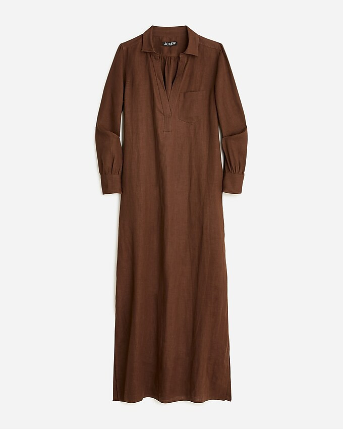 Long linen shirtdress | J. Crew US