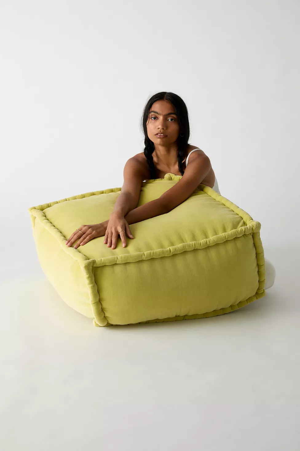 Evelyn Velvet Bean Bag Ottoman | Urban Outfitters (US and RoW)
