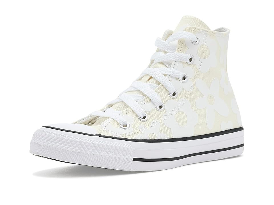 Converse Kids Chuck Taylor(r) All Star(r) Bubble Flowers (Big Kid) Kid's Shoes Egret/White/Silver: 5.5 Big Kid M, Canvas | Zappos.com