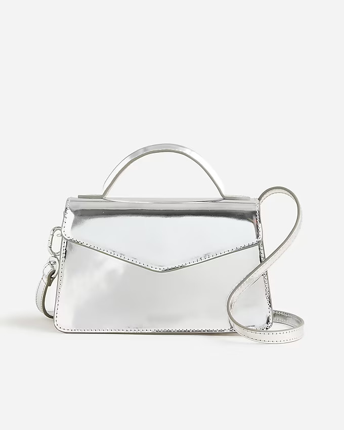 Gracie top-handle bag in metallic leather | J. Crew US
