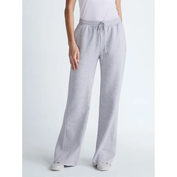 Scoop Women’s and Women's Plus Mineral Washed Fleece Flare Leg Sweatpants, Sizes XS-4X | Walmart (US)