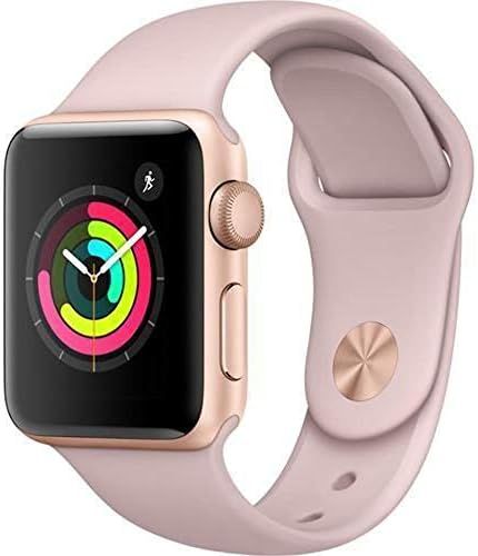 Apple Watch Series 3 (GPS, 38MM) - Gold Aluminum Case with Pink Sand Sport Band (Renewed) | Amazon (US)