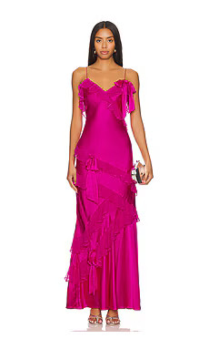 LoveShackFancy Rialto Dress in Fuchsia from Revolve.com | Revolve Clothing (Global)