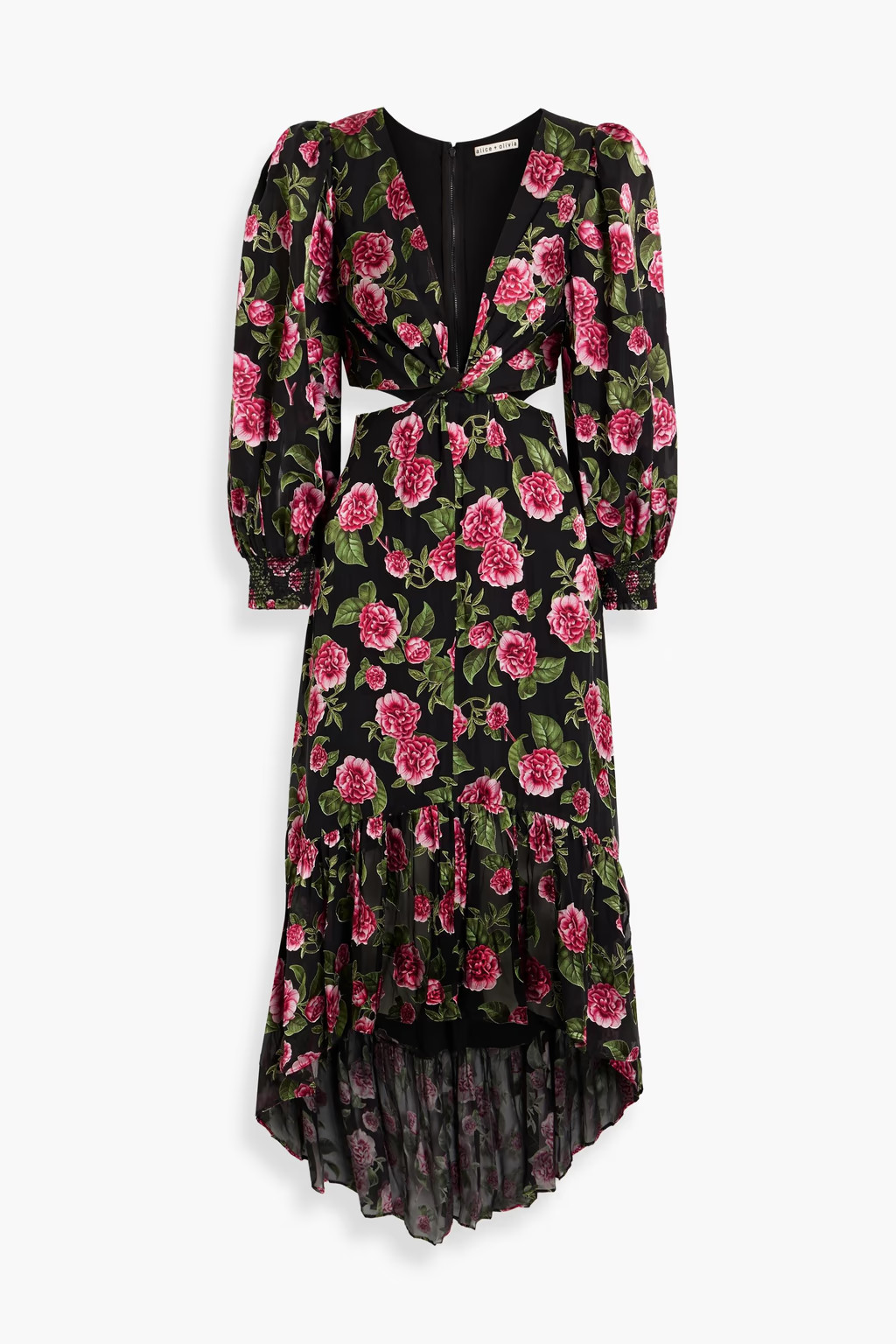 Katia ruffled floral-print fil coupé chiffon maxi dress | The Outnet (US and CA)