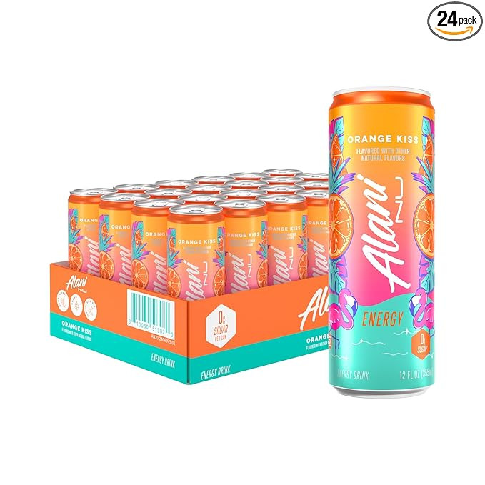 Alani Nu Orange Kiss Sugar Free, Low Calorie Energy Drinks | 200mg Caffeine | Pre Workout Perform... | Amazon (US)