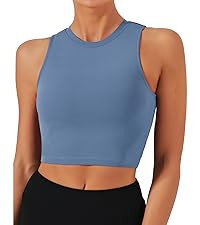 Natural Feelings Sports Bras for Women Removable Padded Yoga Tank Tops Sleeveless Fitness Workout... | Amazon (US)