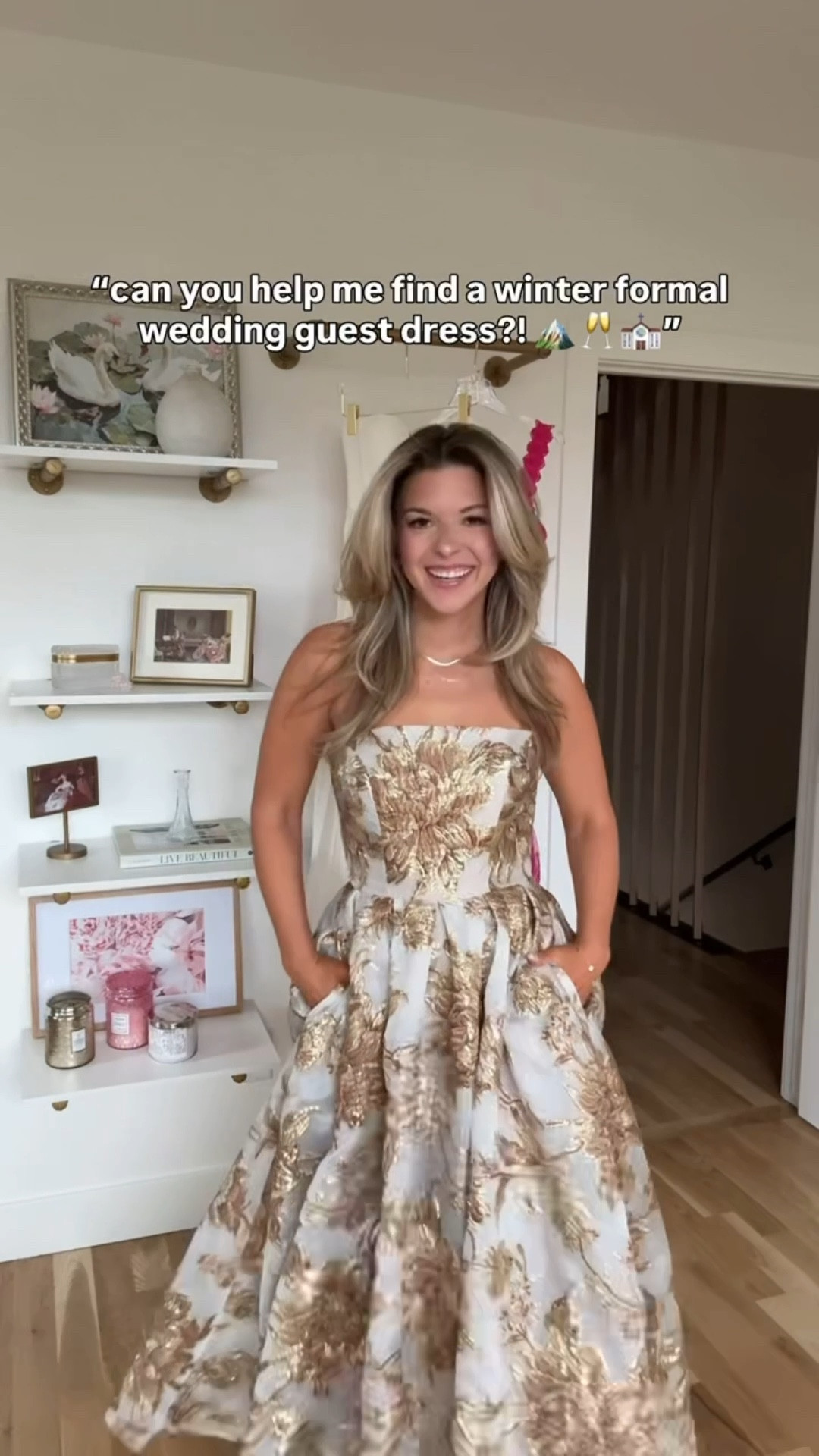 Gold brocade mini strapless wedding guest and formal event dress

Mac duggal code: emerson10
Electric picks code: emerson20

Wearing my usual small/2

Wedding guest
Formal event
Winter party
Black tie
Special occasion
Gold midi

#LTKWedding #LTKSeasonal #LTKgrwm