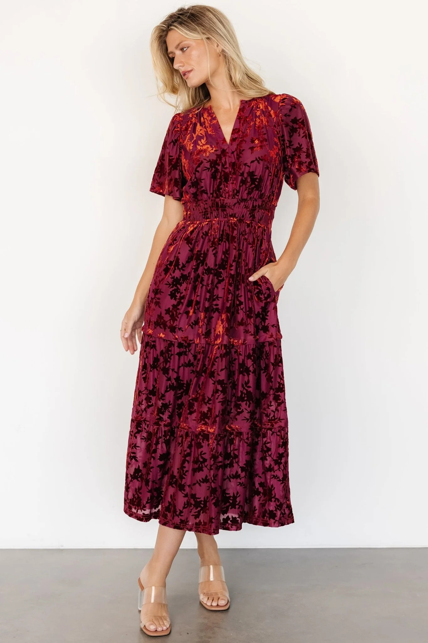 Bronwyn Velvet Dress | Rust | Baltic Born