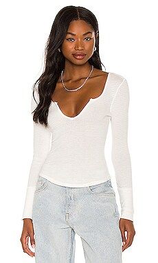 Free People Ciara Layering Top in Ivory from Revolve.com | Revolve Clothing (Global)