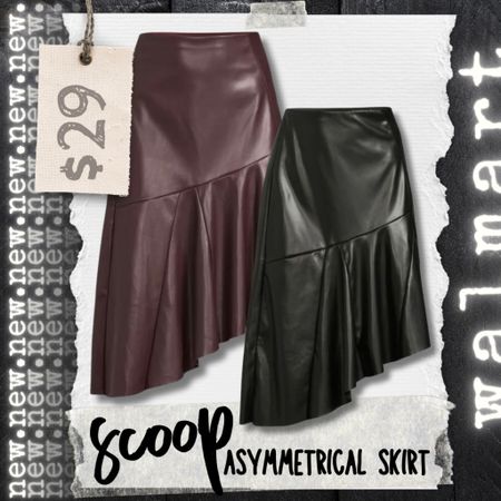Scoop, faux leather, skirt, asymmetrical, workwear, fall fashion, fall style, Walmart finds 

#LTKstyletip #LTKSeasonal #LTKfindsunder50