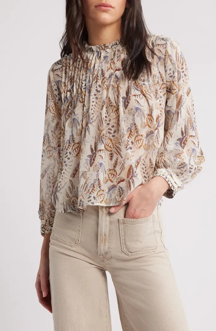 Treasure & Bond High Neck Chiffon Top | Nordstrom | Nordstrom