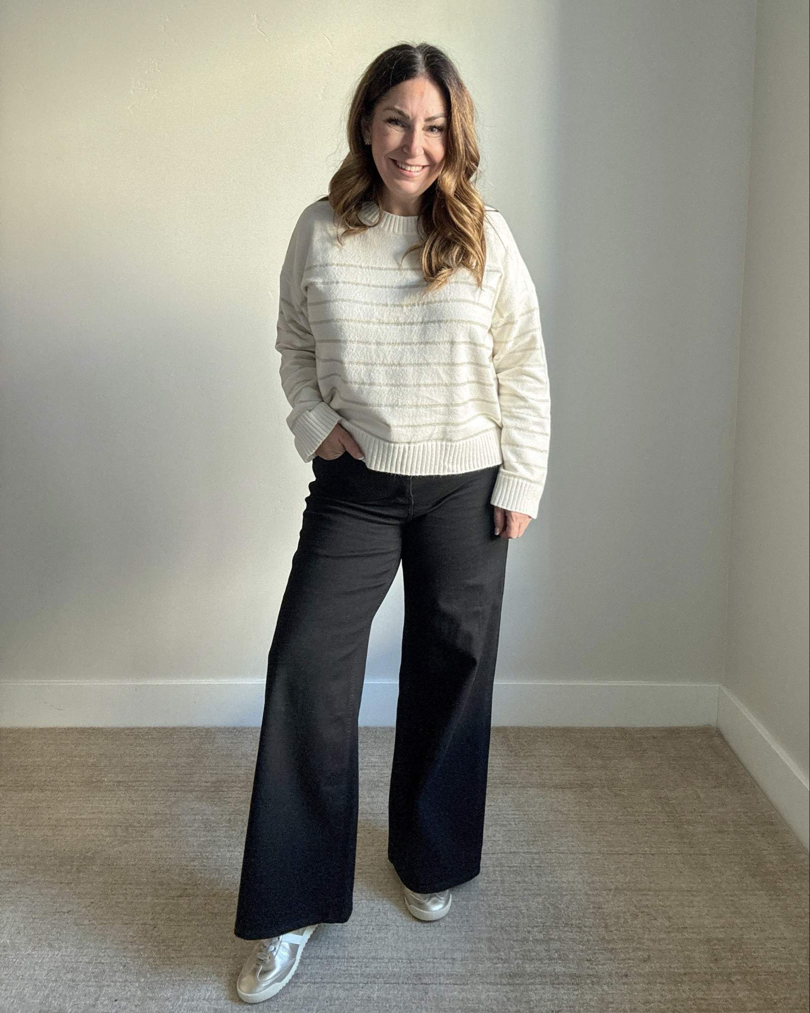 LOFT Holiday Shimmer Sweater | Wearing Sweater tts, L // Jeans tts, 31 

 

#LTKHoliday #LTKSeasonal #LTKMidsize