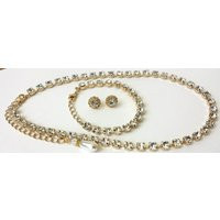 Handmade Crystal Jewelry Set Bridal Necklace, Bracelet & Earrings | Etsy (US)