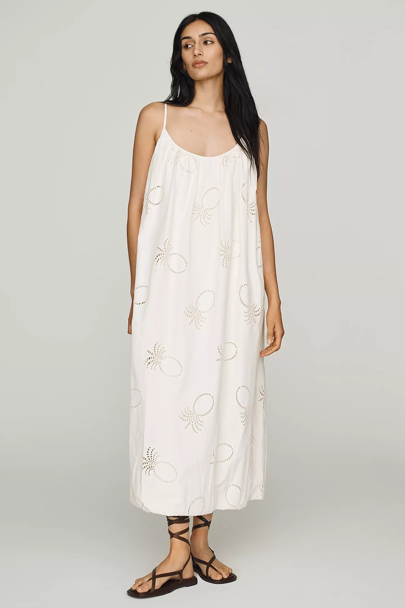 Anthropologie x Farm Rio Cotton Bubble-Hem Midi Dress | Anthropologie (US)