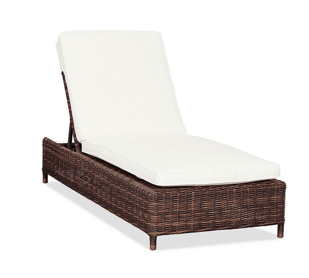 Torrey Wicker Outdoor Chaise Lounge | Pottery Barn (US)