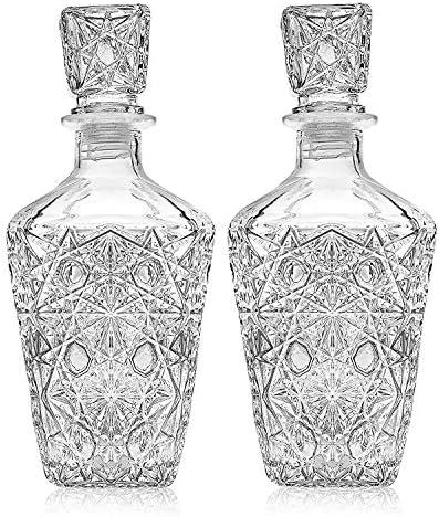 Whiskey Decanter – Elegant Liquor Decanter Set – Glass Liquor Bottle for Whiskey, Tequila and Brandy | Amazon (US)