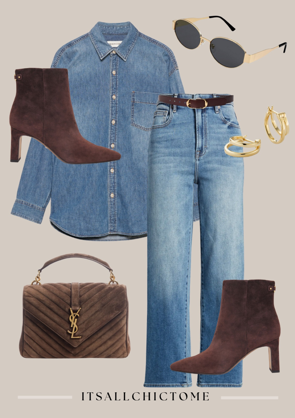 It’s giving denim, and I love it! Not only does the pop of brown add some color to the outfit, but it brings in fall vibes! 

#LTKOver40 #LTKStyleTip #LTKSeasonal