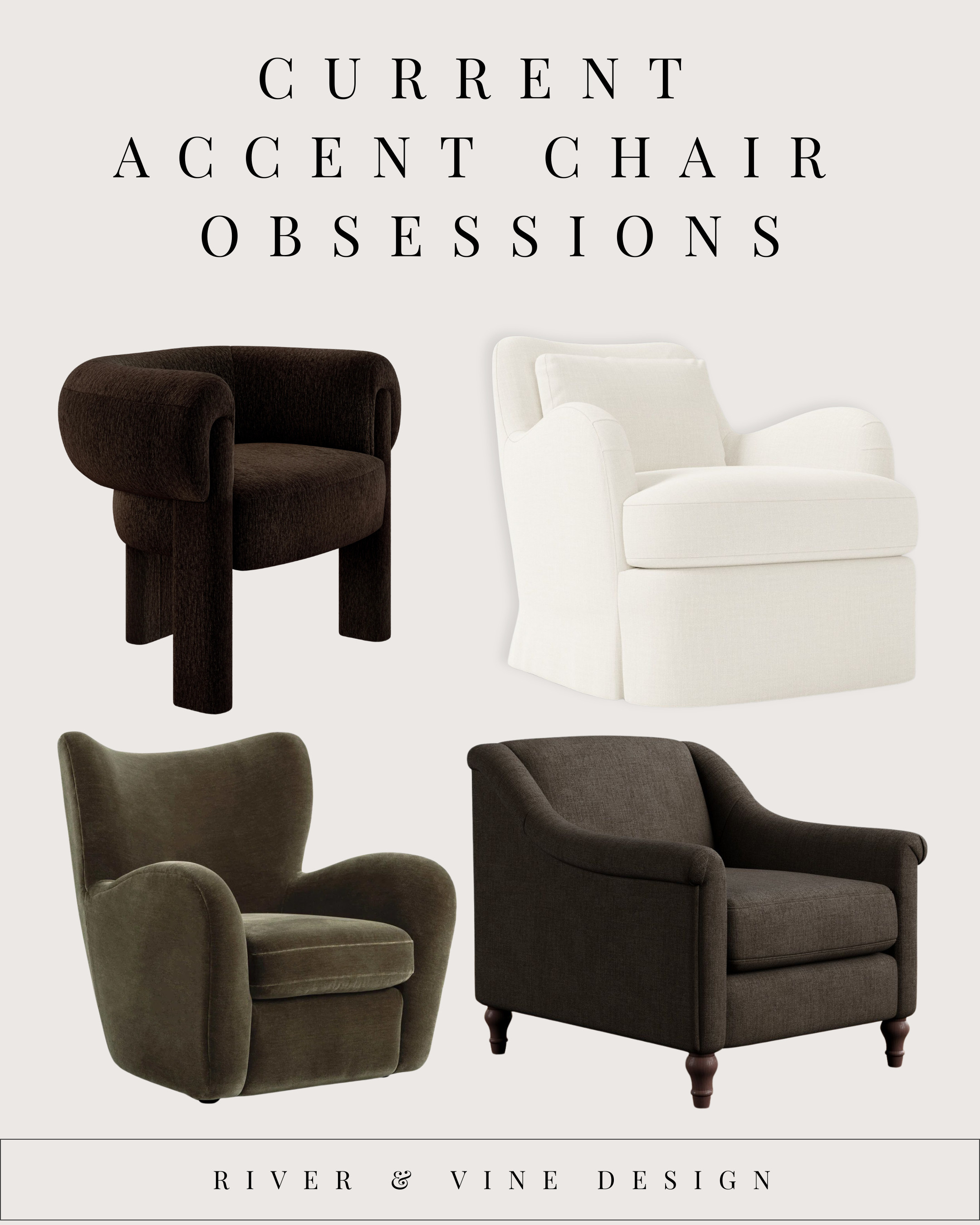 Current accent chair obsessions 🤍

These are the styles I keep coming back to when a room needs something — not more furniture, just better furniture. Soft curves, substantial silhouettes, and fabrics that feel inviting instead of precious.

Accent chairs like these do the heavy lifting in a space: they anchor layouts, add depth without visual clutter, and make a room feel finished even when everything else is neutral.

All of my current favorites are linked below 👇 

 #LTKHome