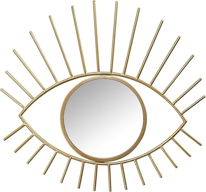 Stratton Home Décor Stratton Home Decor Gold Metal Eye Wall Mirror, 23.43W X 0.59D X 21.65H | Amazon (US)