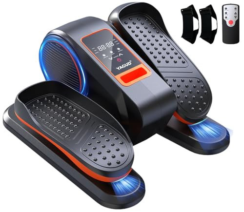 Yagud Under Desk Machine, Electric Elliptical Leg Exerciser for Senior, 13 Adjustable Speeds Quiet and Portable Seated Pedal Exerciser for Training with Remote Control, Orange | Amazon (US)