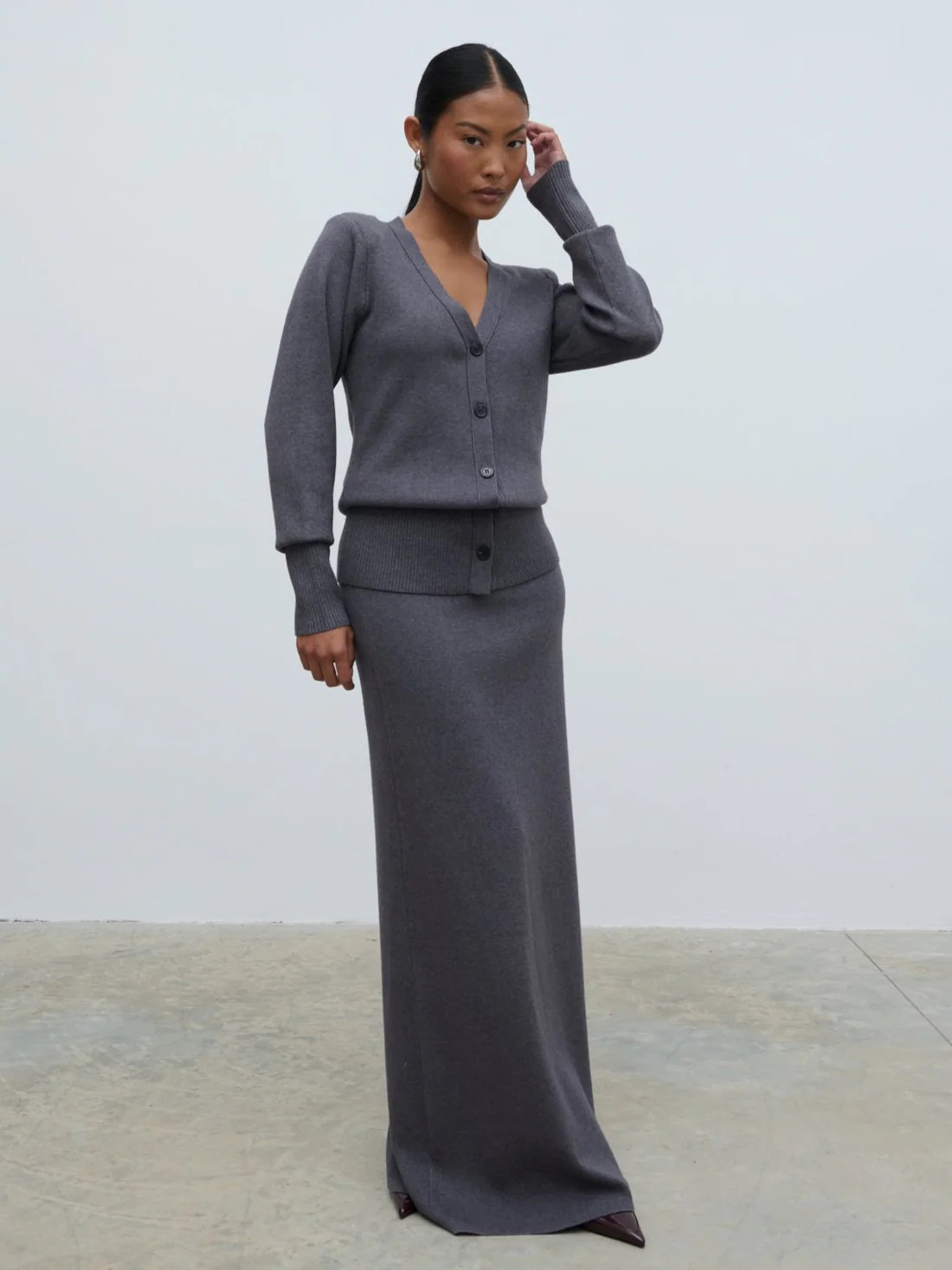 Justine Rib Knit Maxi Skirt | Pretty Lavish (UK)