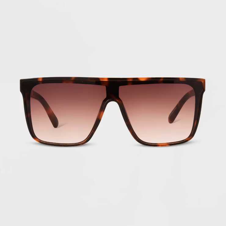 Women's Shiny Plastic Shield Sunglasses - Universal Thread™ | Target