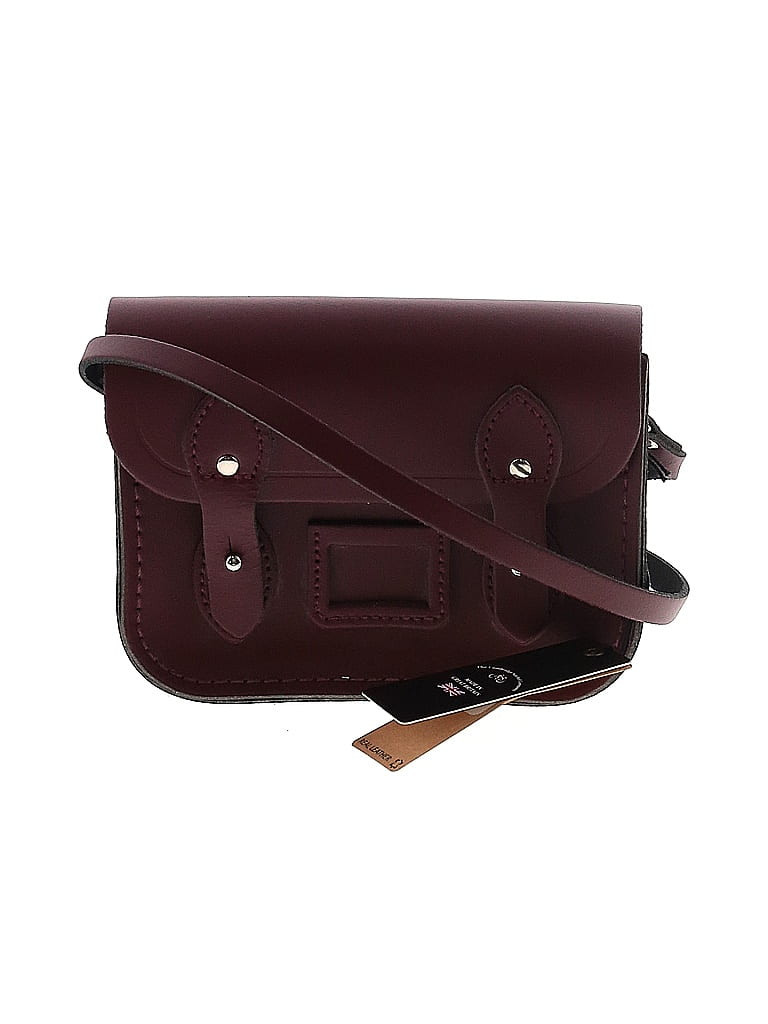The Cambridge Satchel Company Solid Maroon Burgundy Leather Satchel One Size - 63% off | thredUP