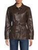Belted Faux Leather Shirt Jacket | Saks Fifth Avenue OFF 5TH