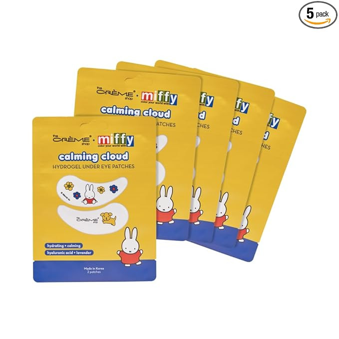 The Crème Shop x Miffy Calming Cloud Hydrogel Under Eye Patches - 5 Korean Skincare Eye Masks wi... | Amazon (US)