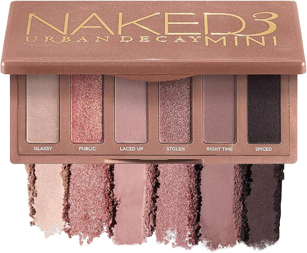 URBAN DECAY Naked 3 Mini Eyeshadow Palette, Soft Pink Neutral Eye Makeup, Matte & Shimmer Finish,... | Amazon (US)