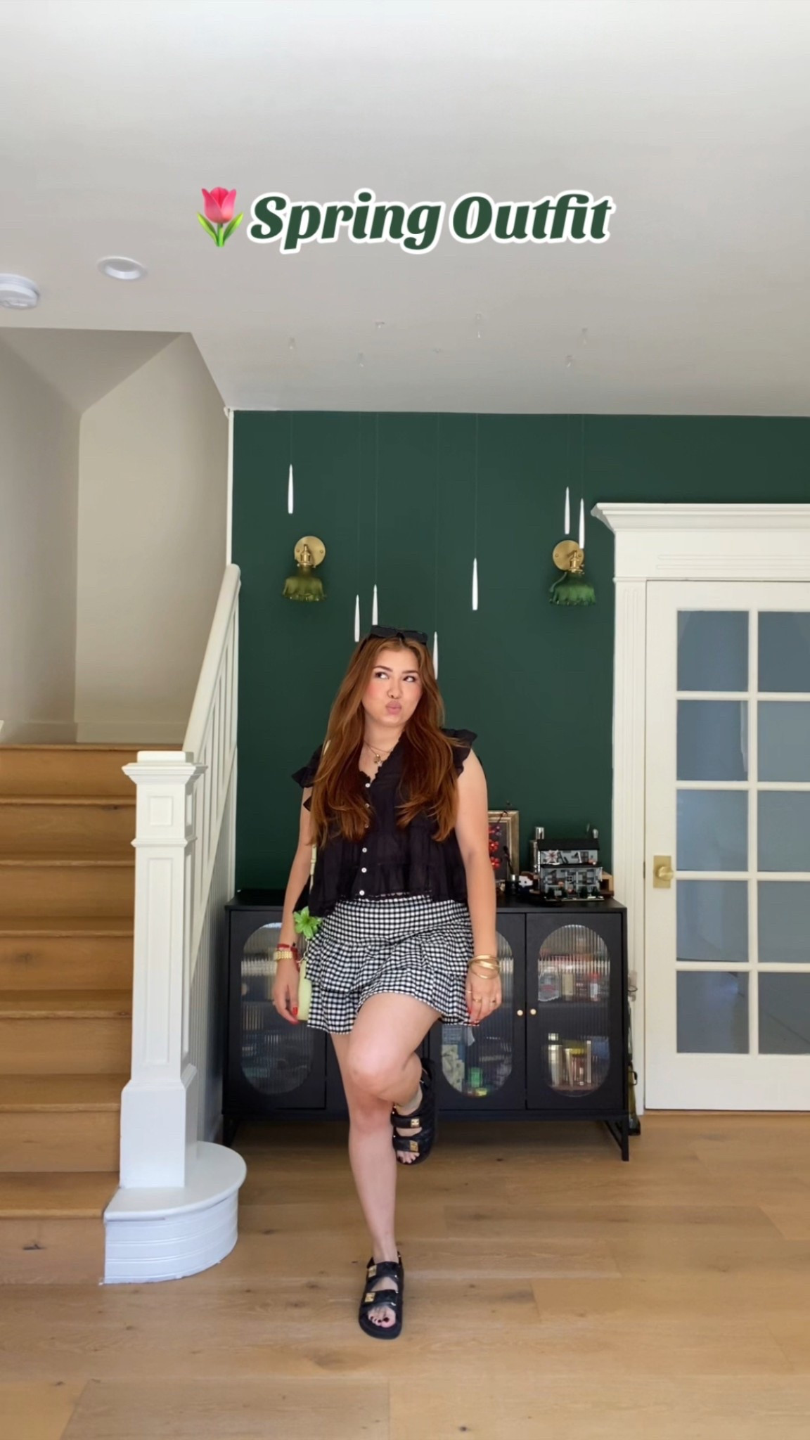 Spring outfits, skorts for the spring and summer, black sandals 

#LTKMidsize #LTKStyleTip #LTKFindsUnder50